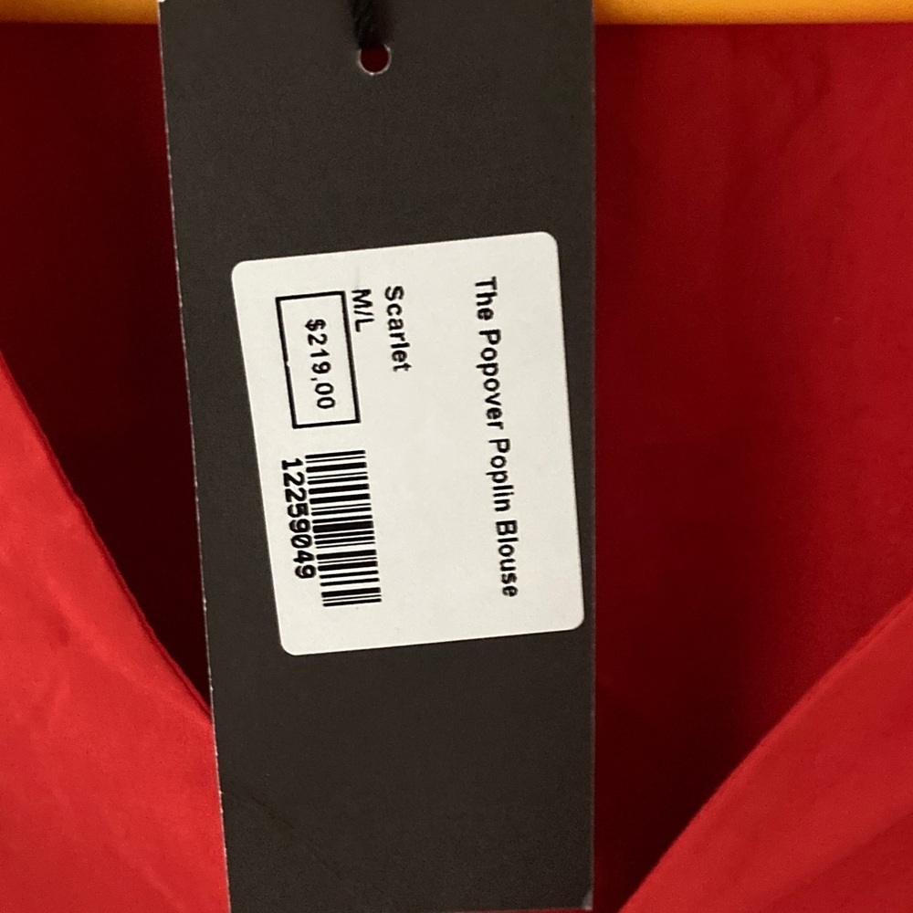 Scarlet Popover Poplin Blouse Ruti NWT - Picture 4 of 8